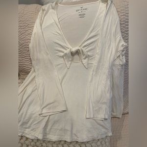 American Eagle Soft & Sexy tie-front tee